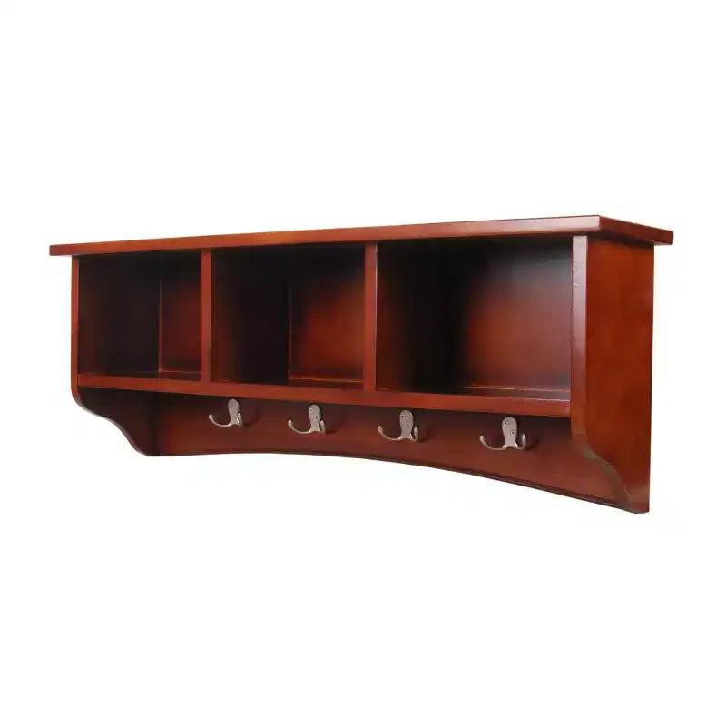 Appendiabiti a muro Shaker Cottage con vano portaoggetti - Alaterre Furniture