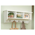 Appendiabiti a muro Shaker Cottage con vano portaoggetti - Alaterre Furniture
