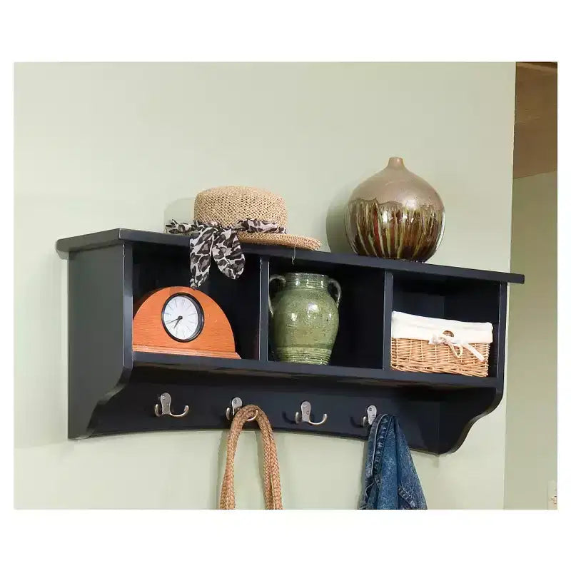 Appendiabiti a muro Shaker Cottage con vano portaoggetti - Alaterre Furniture