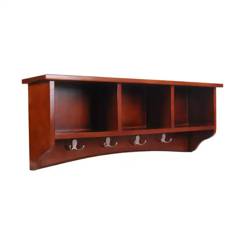 Appendiabiti a muro Shaker Cottage con vano portaoggetti - Alaterre Furniture