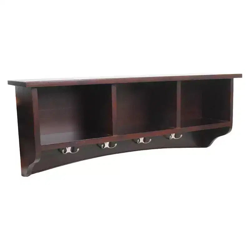 Appendiabiti a muro Shaker Cottage con vano portaoggetti - Alaterre Furniture