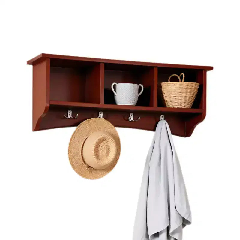Appendiabiti a muro Shaker Cottage con vano portaoggetti - Alaterre Furniture