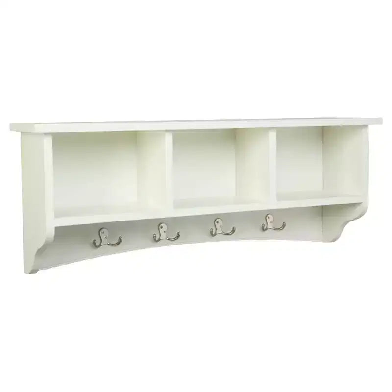 Appendiabiti a muro Shaker Cottage con vano portaoggetti - Alaterre Furniture