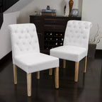 2ct Dinah Roll Top Fabric Dining Chair Set - Christopher Knight Home