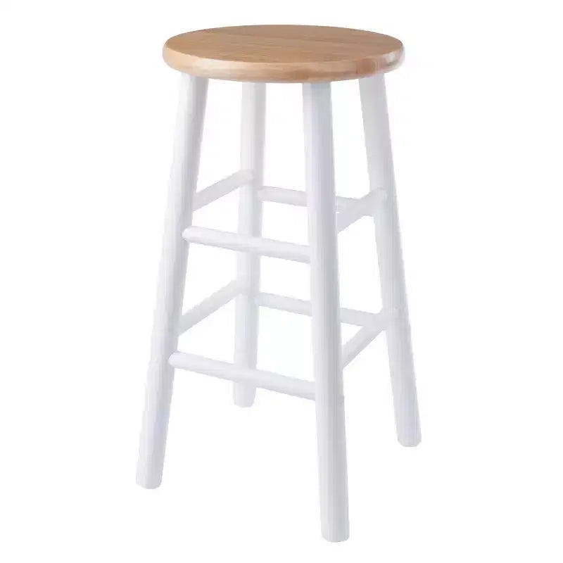 Winsome Sgabelli da bar Huxton altezza bancone, set da 2, 61 cm, colore naturale/bianco