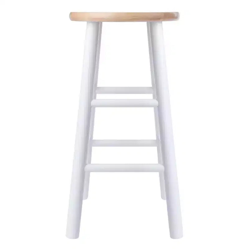Winsome Sgabelli da bar Huxton altezza bancone, set da 2, 61 cm, colore naturale/bianco