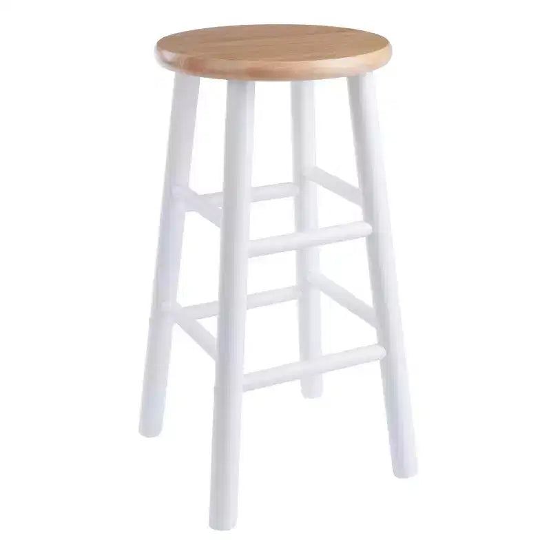 Winsome Sgabelli da bar Huxton altezza bancone, set da 2, 61 cm, colore naturale/bianco