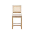 Sgabello da bar Linon Emmy Cane Counter Height naturale