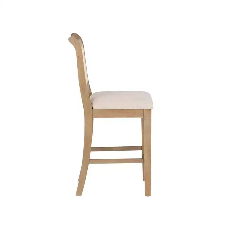 Sgabello da bar Linon Emmy Cane Counter Height naturale