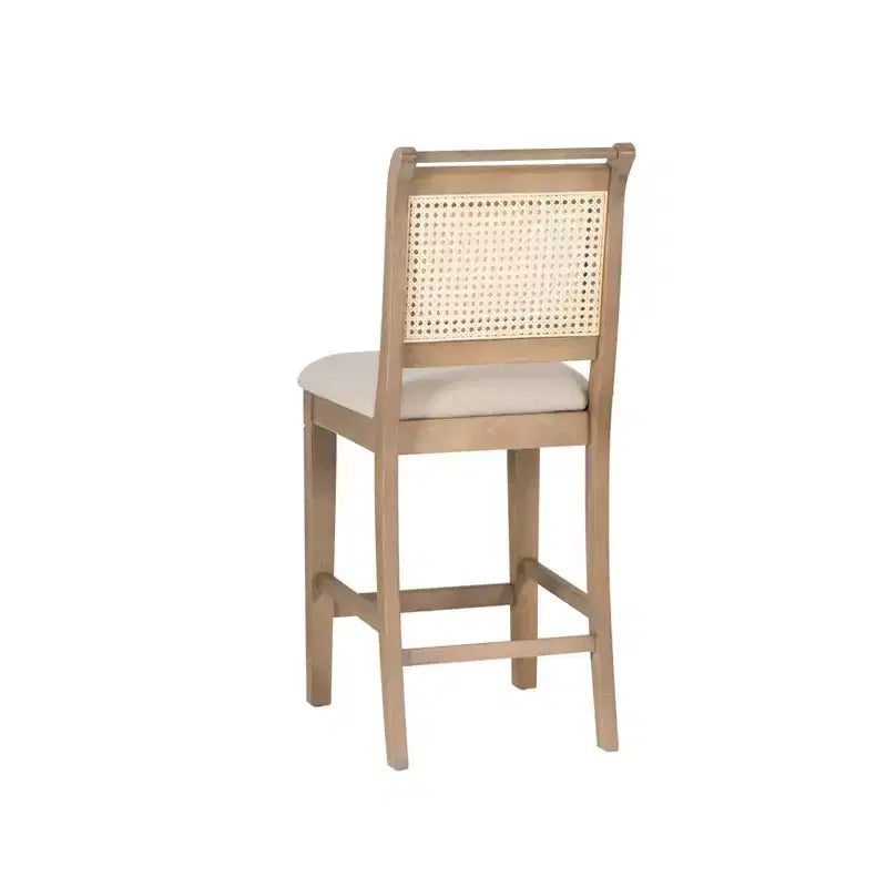 Sgabello da bar Linon Emmy Cane Counter Height naturale