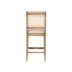 Sgabello da bar Linon Emmy Cane Counter Height naturale