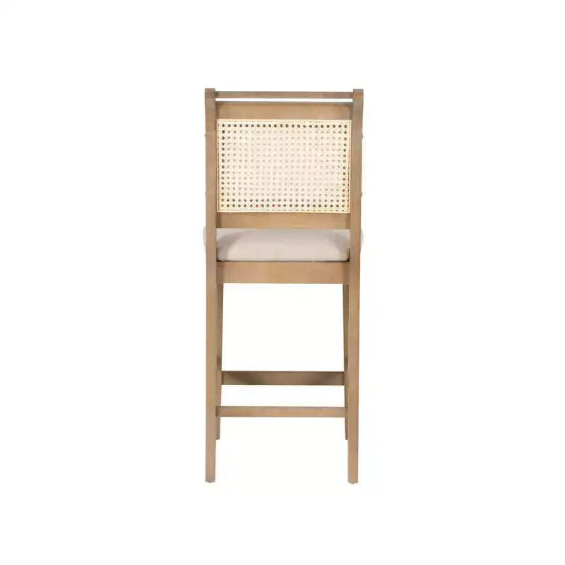 Sgabello da bar Linon Emmy Cane Counter Height naturale