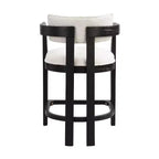 Christopher Knight Home Set di 2 Sgabelli da Bar Ethan in Legno di Gomma Tappezzati Altezza Bancone, 66 cm, Neri