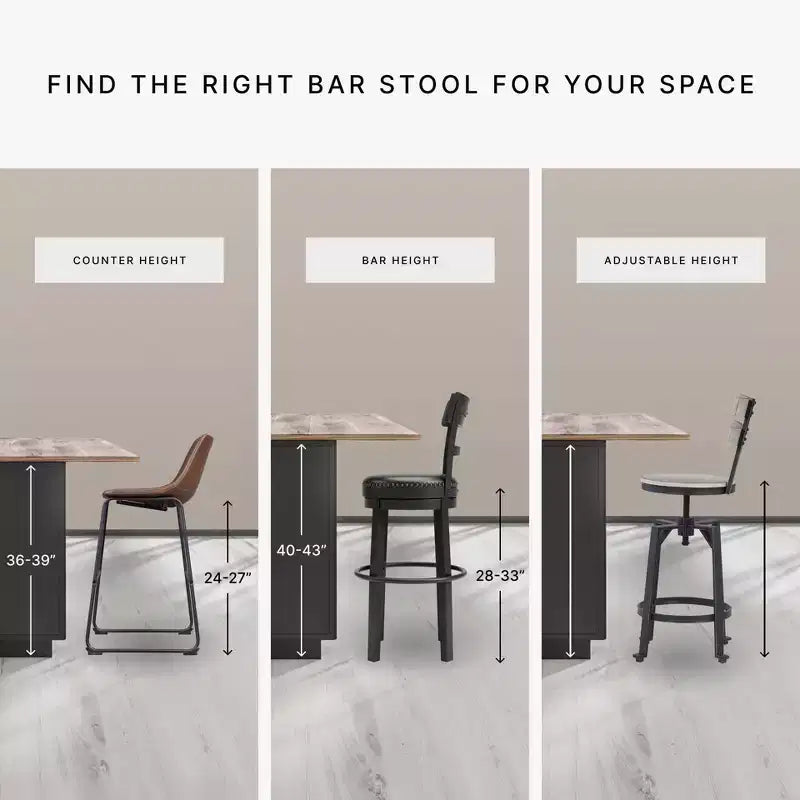 Signature Design by Ashley Set di 2 sgabelli da bar Skempton imbottiti ad altezza bancone Beige: Poliestere, Struttura in legno, Poggiapiedi