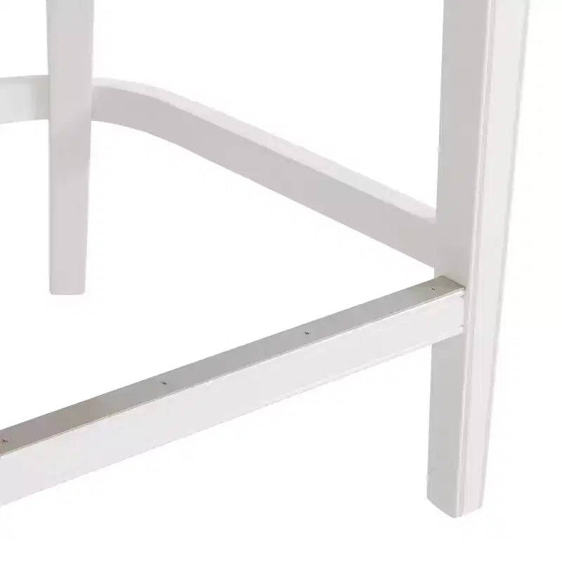 Sgabello da bar Miranda Swivel ad altezza bancone, bianco - Alaterre Furniture: 91 cm, imbottito, telaio in legno di gomma