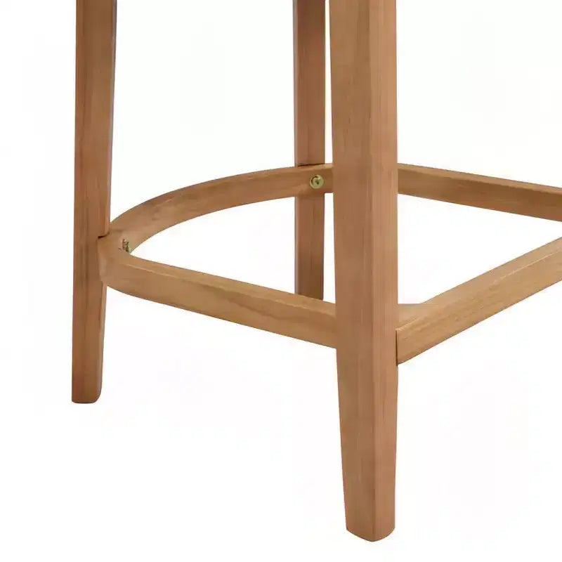 Christopher Knight Home Set di 2 Sgabelli da Bar Altezza Bancone Amir Contemporanei in Legno di Gomma Tappezzati con Schienale Curvo in Rattan Rovere