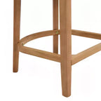 Christopher Knight Home Set di 2 Sgabelli da Bar Altezza Bancone Amir Contemporanei in Legno di Gomma Tappezzati con Schienale Curvo in Rattan Rovere