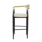 Christopher Knight Home Set di 2 sgabelli da bar Elmore da 76 cm Beige/Nero/Oro