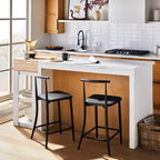 Sgabello da bar Northwood Metal Cafe altezza bancone nero: design elegante e moderno - Threshold™ progettato con Studio McGee