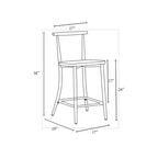 Sgabello da bar Northwood Metal Cafe altezza bancone nero: design elegante e moderno - Threshold™ progettato con Studio McGee