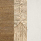 Sgabello da bar Nathan James Beacon, altezza bancone, crema bouclé color erba marina: Schienale intrecciato, struttura in legno di gomma
