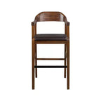 Sgabello da Bar Fisso Rasmus: Ecopelle da 74 cm, Legno Ecologico, Altezza Fissa - Boraam