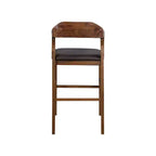 Sgabello da Bar Fisso Rasmus: Ecopelle da 74 cm, Legno Ecologico, Altezza Fissa - Boraam
