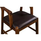 Sgabello da Bar Fisso Rasmus: Ecopelle da 74 cm, Legno Ecologico, Altezza Fissa - Boraam