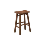 Set di 2 sgabelli da bar senza schienale da 29" con finitura spazzolata, colore castagna - Boraam: legno massello di acacia, poggiapiedi