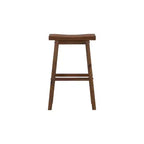 Set di 2 sgabelli da bar senza schienale da 29" con finitura spazzolata, colore castagna - Boraam: legno massello di acacia, poggiapiedi