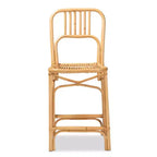 Sgabello da bancone Ivora Rattan Natural/Brown - bali & pari: Stile Bohemien, Seduta Fissa 62.23 cm, Nessun Montaggio Richiesto