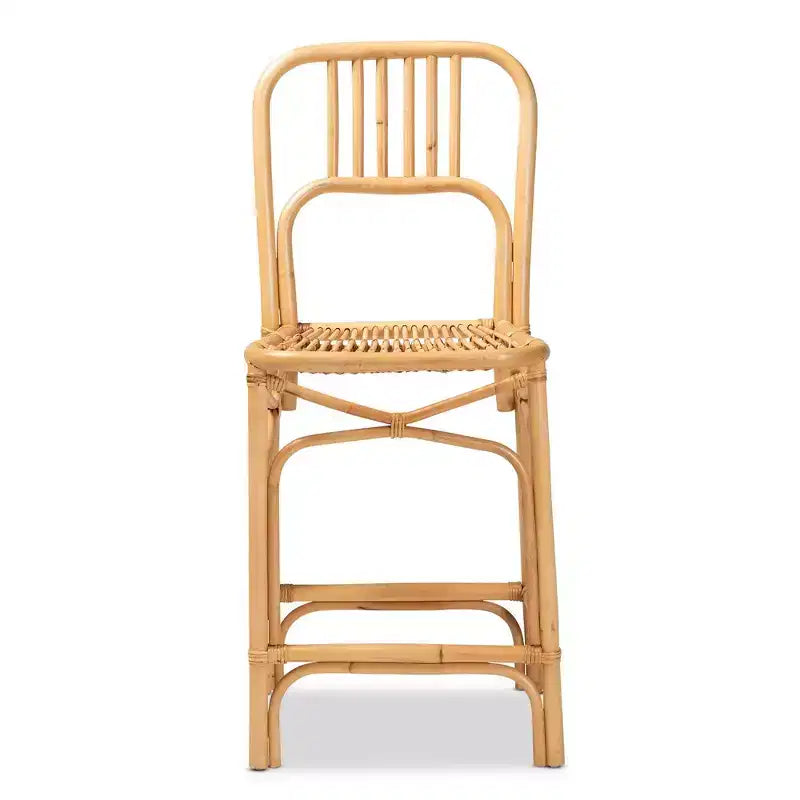 Sgabello da bancone Ivora Rattan Natural/Brown - bali & pari: Stile Bohemien, Seduta Fissa 62.23 cm, Nessun Montaggio Richiesto