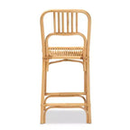 Sgabello da bancone Ivora Rattan Natural/Brown - bali & pari: Stile Bohemien, Seduta Fissa 62.23 cm, Nessun Montaggio Richiesto