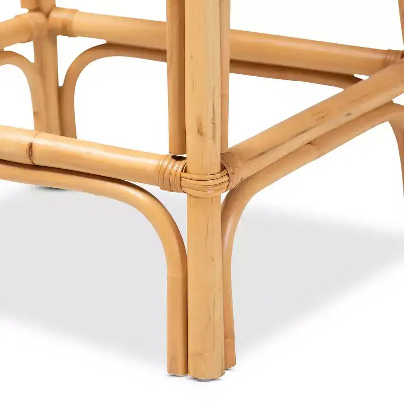 Sgabello da bancone Ivora Rattan Natural/Brown - bali & pari: Stile Bohemien, Seduta Fissa 62.23 cm, Nessun Montaggio Richiesto