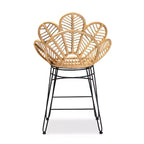 Sgabello da bar Garan Rattan e Metallo Altezza bancone Naturale/Nero - bali &amp; pari: Stile Bohémien, Altezza seduta 62,2 cm