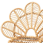 Sgabello da bar Garan Rattan e Metallo Altezza bancone Naturale/Nero - bali &amp; pari: Stile Bohémien, Altezza seduta 62,2 cm