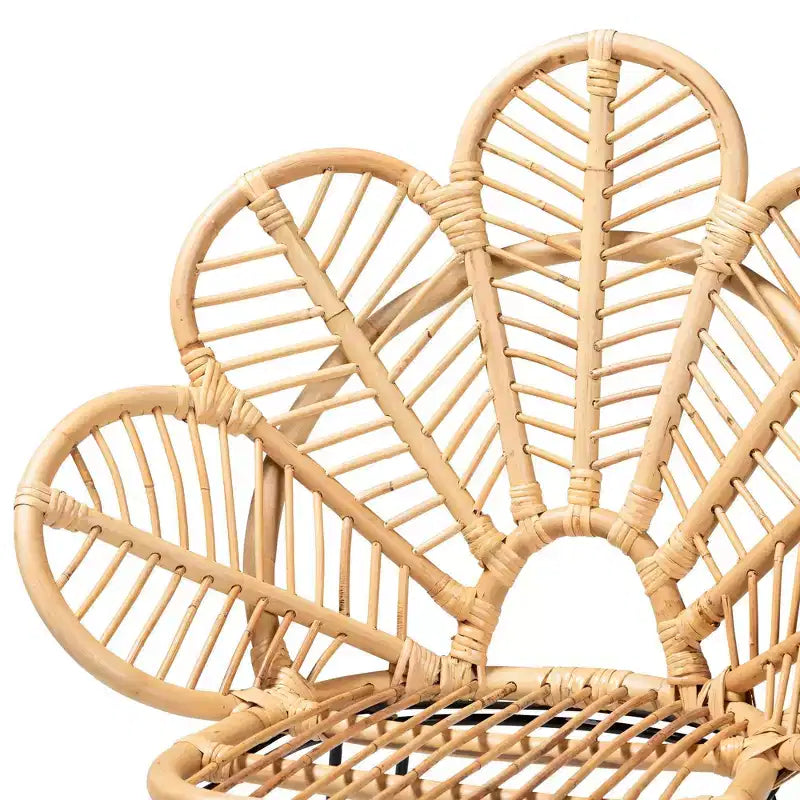 Sgabello da bar Garan Rattan e Metallo Altezza bancone Naturale/Nero - bali &amp; pari: Stile Bohémien, Altezza seduta 62,2 cm