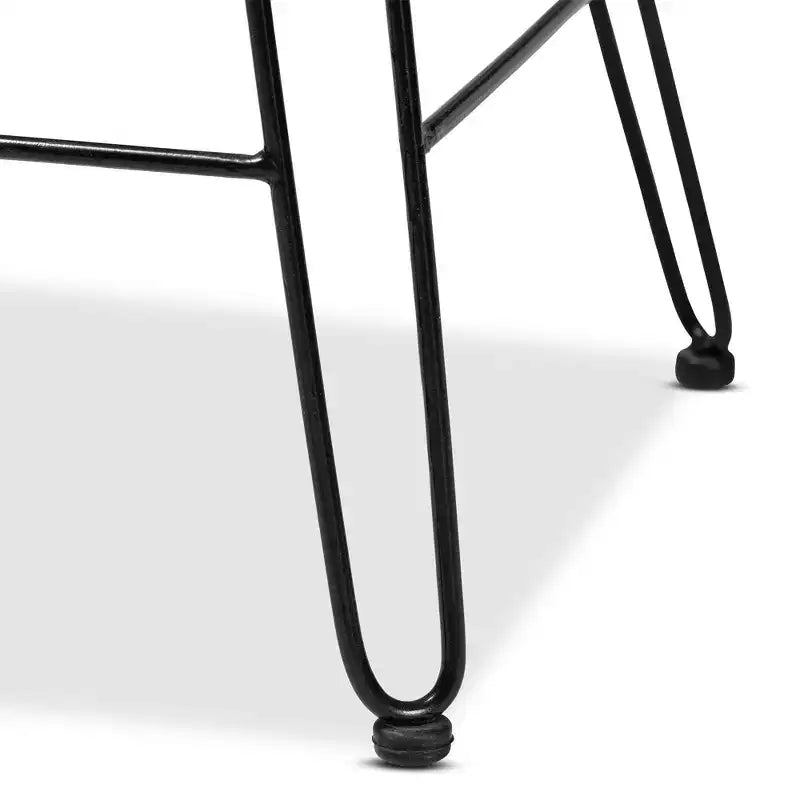 Sgabello da bar Garan Rattan e Metallo Altezza bancone Naturale/Nero - bali &amp; pari: Stile Bohémien, Altezza seduta 62,2 cm