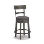 Caitbrook Counter Height Barstool Gray - Signature Design by Ashley: Polyester Upholstery, Nailhead Trim, Swivel Seat