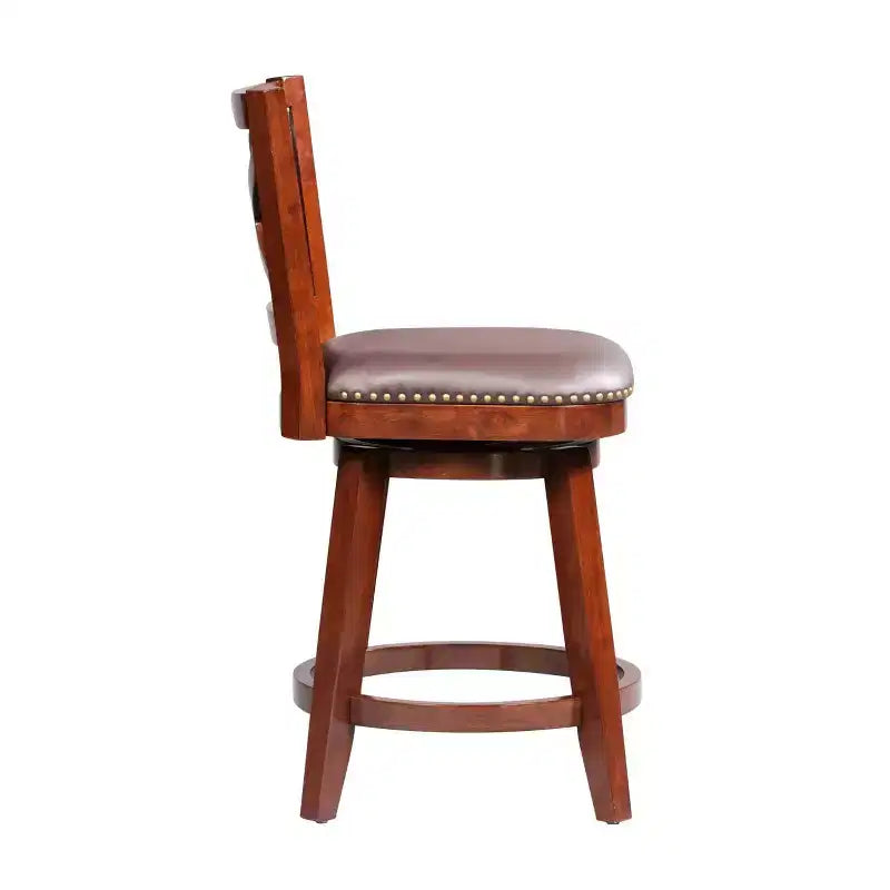 Sgabello da bar Boraam Broadmoor girevole altezza bancone, finitura ciliegio