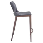 Set di 2 sedie da bar a mezza altezza Laval grigio scuro - ZM Home: imbottite, gambe in acciaio, design moderno