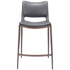 Set di 2 sedie da bar a mezza altezza Laval grigio scuro - ZM Home: imbottite, gambe in acciaio, design moderno