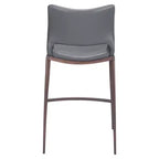 Set di 2 sedie da bar a mezza altezza Laval grigio scuro - ZM Home: imbottite, gambe in acciaio, design moderno