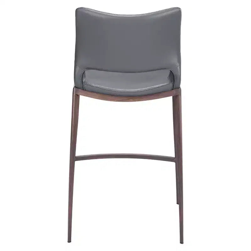 Set di 2 sedie da bar a mezza altezza Laval grigio scuro - ZM Home: imbottite, gambe in acciaio, design moderno