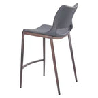 Set di 2 sedie da bar a mezza altezza Laval grigio scuro - ZM Home: imbottite, gambe in acciaio, design moderno