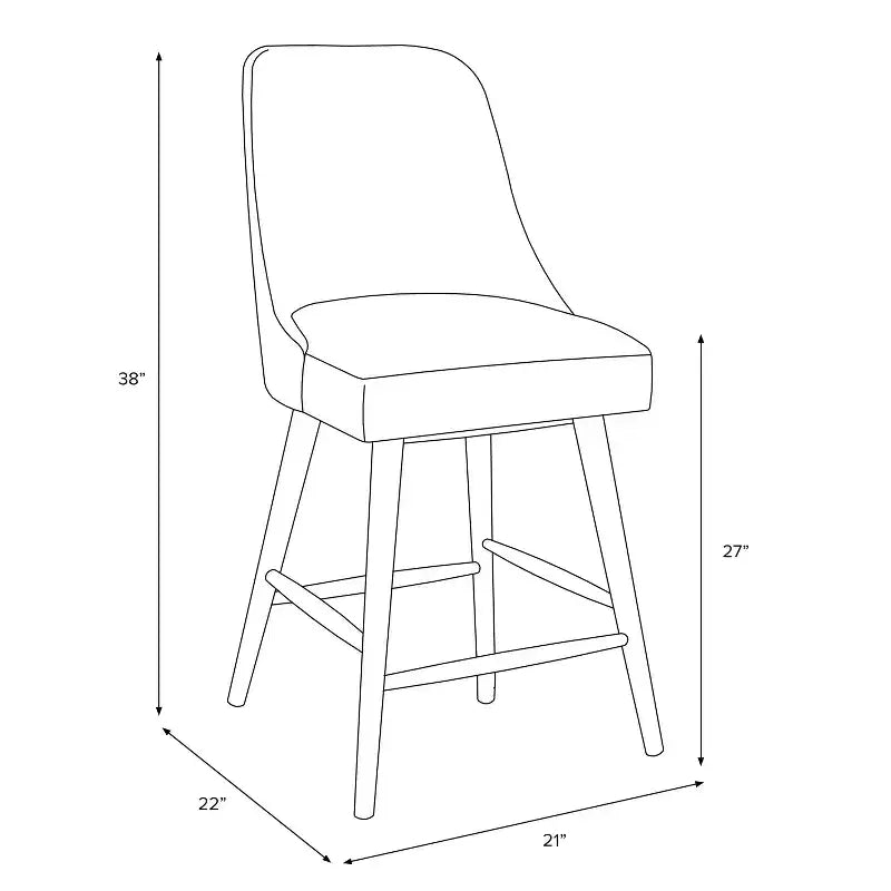 Sgabello da bar Geller altezza bancone da 27" con poggiapiedi, in pelliccia di pecora naturale - Threshold™