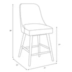 Sgabello da bar Geller altezza bancone da 27" con poggiapiedi, in pelliccia di pecora naturale - Threshold™