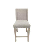 Carolina Living Set of 2 24" Laurant Counter Height Barstools with Nailhead Trim, Espresso Legs