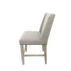 Carolina Living Set di 2 Sgabelli da Bar Laurant Altezza Bancone 61 cm con Borchie, Gambe Espresso