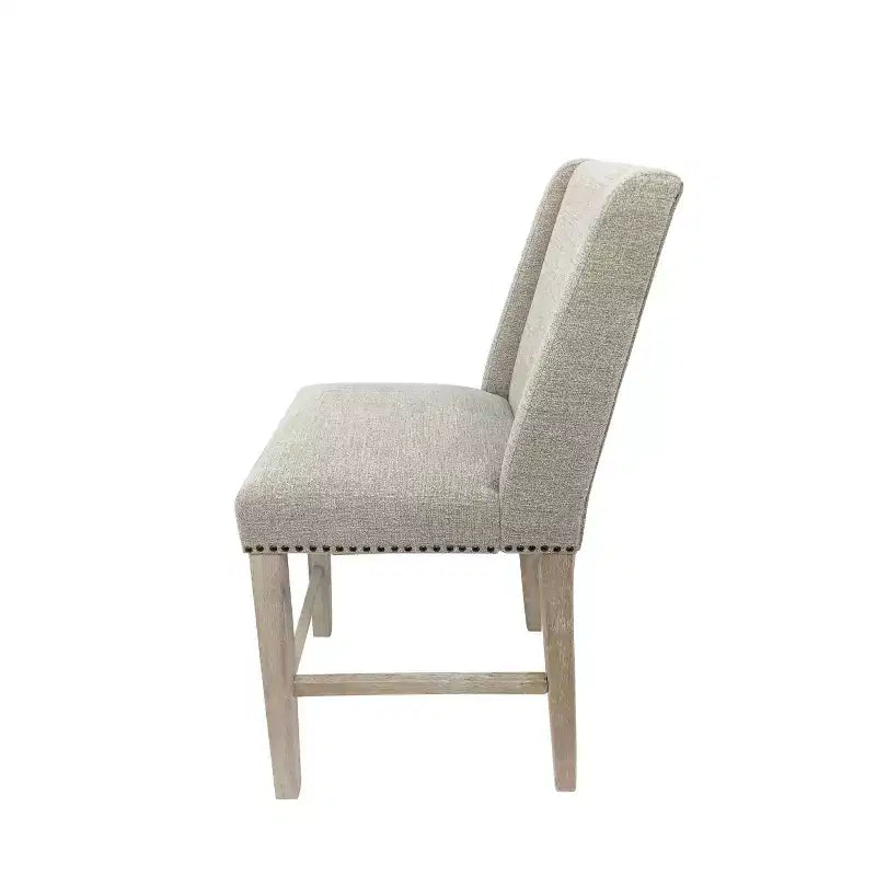 Carolina Living Set di 2 Sgabelli da Bar Laurant Altezza Bancone 61 cm con Borchie, Gambe Espresso